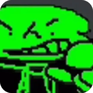 🟢 emoji Green!Sans @UndertaleDeltaruneStickersArts Telegram sticker 12 of 60