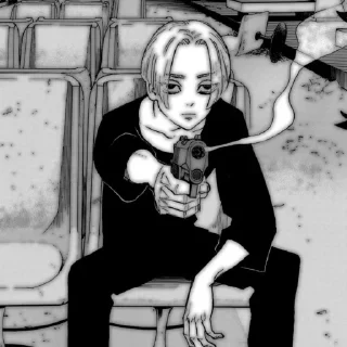 🔫 emoji ꧁Манджиро Сано @YAEBALTVOIROTLOH꧂ Telegram sticker 6 of 75