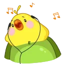 🎵 emoji Зелёный Птенчик (@TgSticker) Telegram sticker 22 of 48