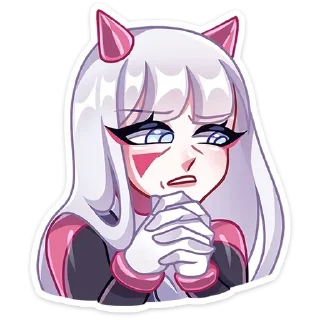 🙏 emoji рейра @lolitastick х @stickers_vk Telegram sticker 24 of 50