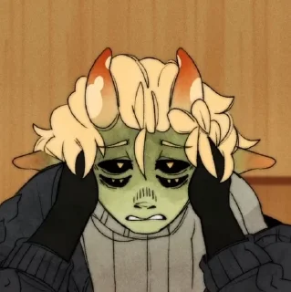😕 emoji Somebody once told me the worl Telegram sticker 15 of 101