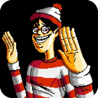 🫥 emoji Lumpy touch Waldo Telegram sticker 8 of 55