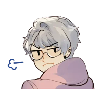 🤨 emoji Минами-кун @nyasticks Telegram sticker 13 of 32