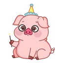 🥳 emoji Свинка (@tgsticker) Telegram sticker 7 of 20