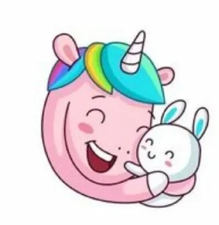 🤗 emoji Йоу единорог Telegram sticker 11 of 24