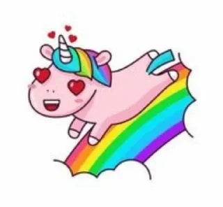 😍 emoji Йоу единорог Telegram sticker 15 of 24