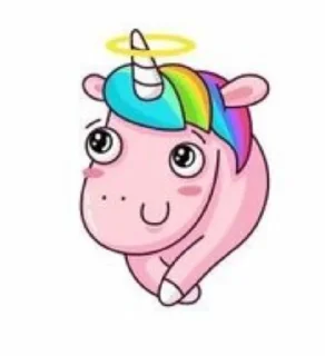 😇 emoji Йоу единорог Telegram sticker 21 of 24