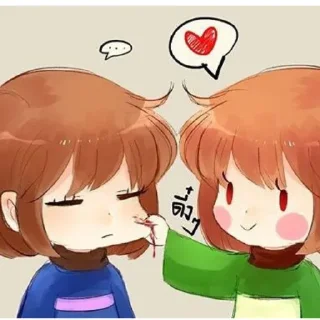 ❤️ emoji Chara x Frisk :: @Stickers Telegram sticker 15 of 71