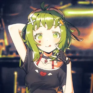 💚 emoji ੭ Gumi ᜊ ꒰💚꒱ :  @oblivionstick Telegram sticker 15 of 90