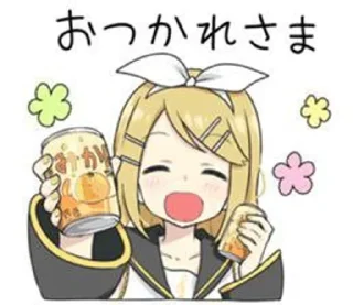 🤗 emoji RinKagamine<3 Telegram sticker 15 of 24