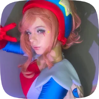 😐 emoji janet cosplays by xugskha Telegram sticker 18 of 54