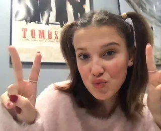 🌟 emoji millie boby brown Telegram sticker 15 of 36
