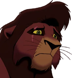 😞 emoji The Lion King II 📽 by @CrazySnep Telegram sticker 6 of 12