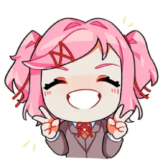 😀 emoji Natsuki Stickers Telegram sticker 12 of 13