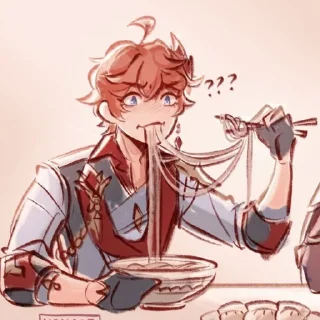 🍝 emoji рыжий русский Telegram sticker 19 of 90