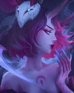 🩸 emoji evelynn my waifu Telegram sticker 17 of 34