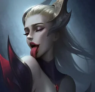😛 emoji evelynn my waifu Telegram sticker 6 of 34
