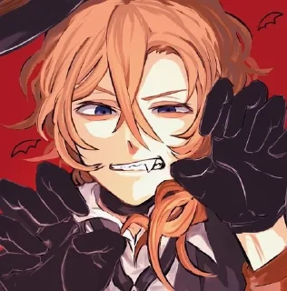 🌟 emoji Чуя Накахара -> @animebotsa Telegram sticker 23 of 39