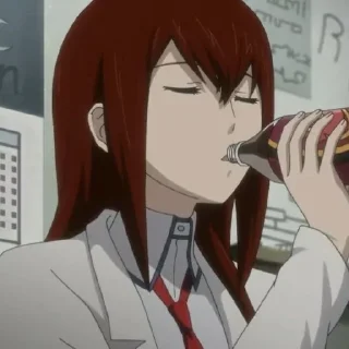🥤 emoji Makise Kurisu by @Astra1iX Telegram sticker 11 of 17
