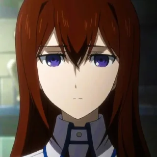 🙁 emoji Makise Kurisu by @Astra1iX Telegram sticker 9 of 17
