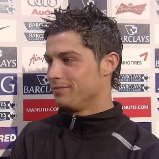 🏆 emoji Cristiano Ronaldo young Telegram sticker 5 of 120