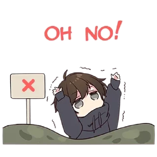 🙅‍♂ emoji Менхера-кун 6 @nyasticks Telegram sticker 22 of 41