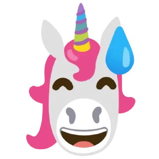 😅 emoji Unicorn🦄 YIPPIE Telegram sticker 7 of 120