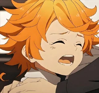 😫 emoji Обещанный неверленд @anime_sticks Telegram sticker 16 of 20