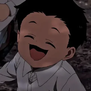😄 emoji Обещанный неверленд @anime_sticks Telegram sticker 14 of 20