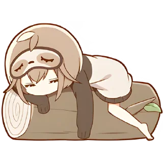 😴 emoji Ленивец-кун @Nyasticks Telegram sticker 11 of 41