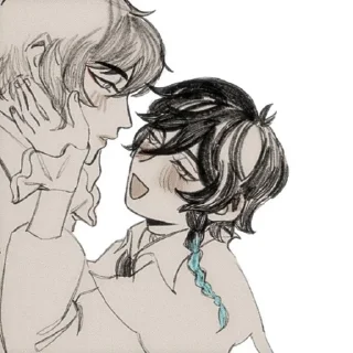 🪽 emoji zhongli and venti. ࿔ Telegram sticker 5 of 51