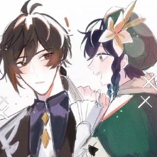 🎞️ emoji zhongli and venti. ࿔ Telegram sticker 22 of 51