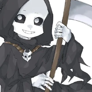 ☠️ emoji 𝖱𝖾𝖺𝗉𝖾𝗋 𝗌𝖺𝗇𝗌 🛐 Telegram sticker 7 of 35