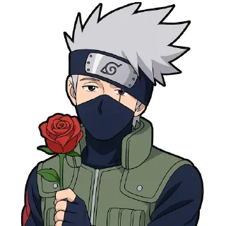 🌹 emoji Hatake Kakashi Telegram sticker 23 of 25