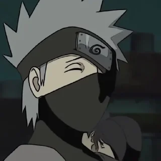 🫥 emoji Hatake Kakashi Telegram sticker 10 of 120