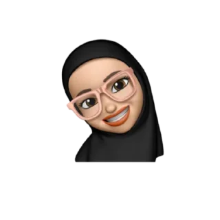 😁 emoji Hidjab Memoji by @feruzamnur Telegram sticker 19 of 39