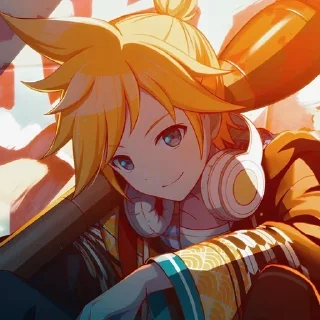 🌟 emoji Kagamine Len/<3 Telegram sticker 5 of 33