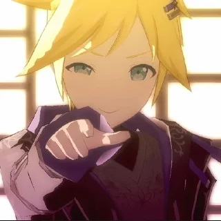 🌟 emoji Kagamine Len/<3 Telegram sticker 14 of 33