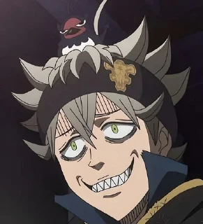 😈 emoji Чёрный клевер @anime_sticks Telegram sticker 18 of 20