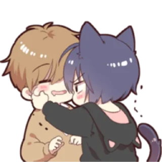 ⭐ emoji Boy of a black cat @nyakwii Telegram sticker 8 of 32