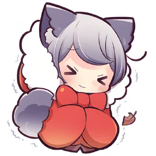 ☺ emoji Маленькая волчица @Nyasticks Telegram sticker 10 of 41