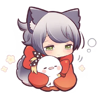 😔 emoji Маленькая волчица @Nyasticks Telegram sticker 16 of 41