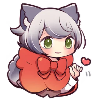 😍 emoji Маленькая волчица @Nyasticks Telegram sticker 24 of 41
