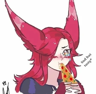 🍕 emoji [Xayah x Rakan] anka's edition Telegram sticker 14 of 15