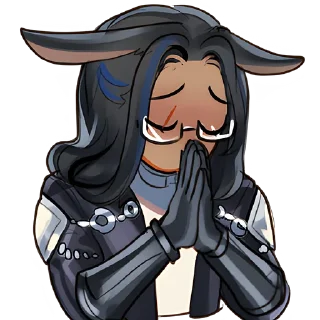 🙏 emoji Тёмно-синяя пара @nyasticks Telegram sticker 8 of 17