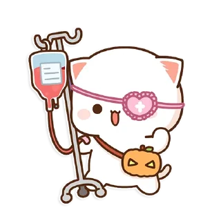 Sticker from all @mochipeachcats stickers, Halloween