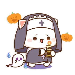 Sticker from all @mochipeachcats stickers, Halloween