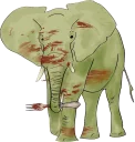 🐘 emoji Зелёный Слоник - @ZSChatik Telegram sticker 5 of 109