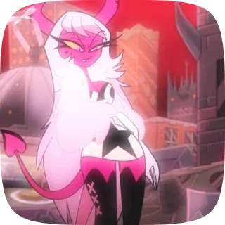 🩷 emoji БОЛЬШЕ ⇨ @CLOOBHUB ВЕРОСИКА АДСКИЙ БОСС HELLUVA ТГ Telegram sticker 8 of 111