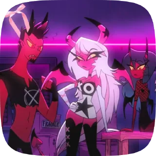 🩷 emoji БОЛЬШЕ ⇨ @CLOOBHUB ВЕРОСИКА АДСКИЙ БОСС HELLUVA ТГ Telegram sticker 12 of 111